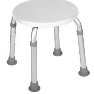 Round Adjustable Height Bath Stool, By Drive Medical