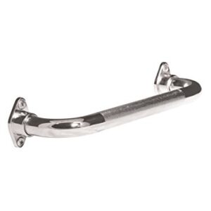 Knurled Chrome Grab Bar with Rotating Flanges