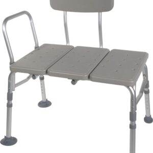 Transfer Bench with Adjustable Backrest By Drive Medical
