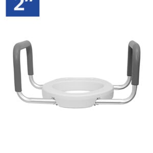 2" Round Raised Toilet Seat with Arms, by MOBB