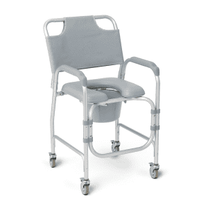 Aluminum Shower Chair and Commode with Casters by Drive Medical