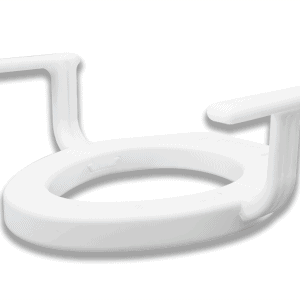 2" Elongated Raised Toilet Seat w/Handles, by Mobb