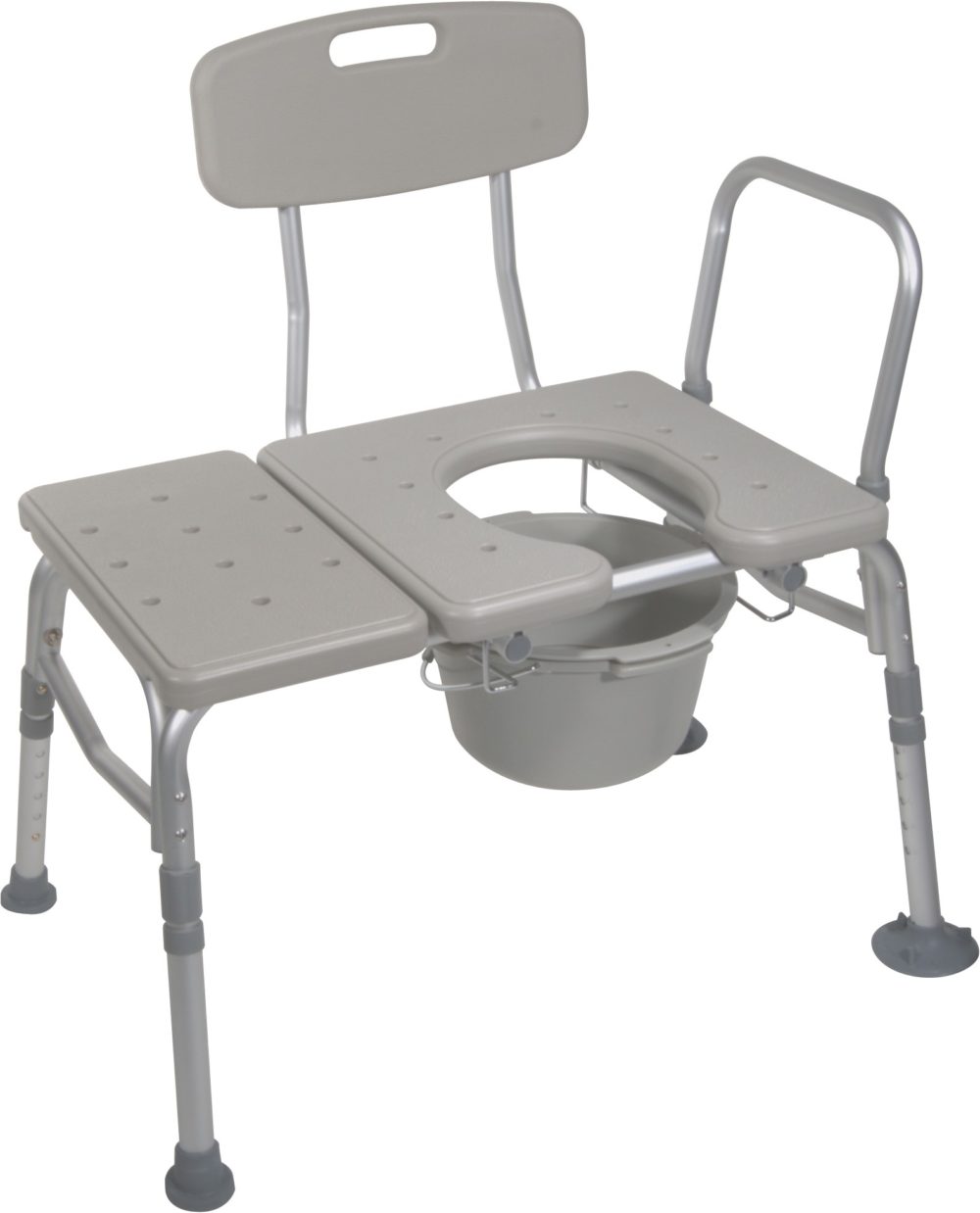 Living Well HME |Transfer Bench - Transfer Bench with Commode Opening