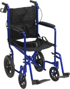 Drive Expedition blue 17 or 19 Transport Chair