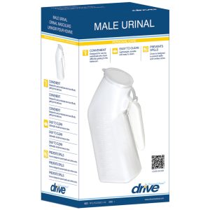 Male Urinal With Cover, by Drive Medical