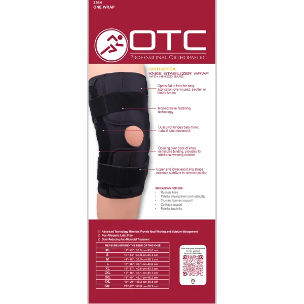 ORTHOTEX KNEE STABILIZER WRAP - HINGED BARS - Image 2