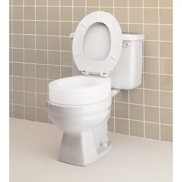 3.5” Elongated Raised Toilet Seat, by Carex - Image 2