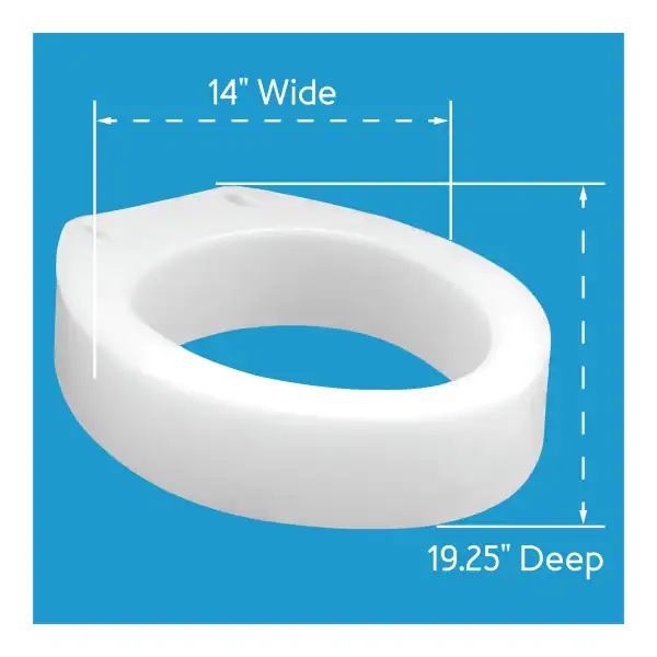 3.5” Elongated Raised Toilet Seat, by Carex - Image 3