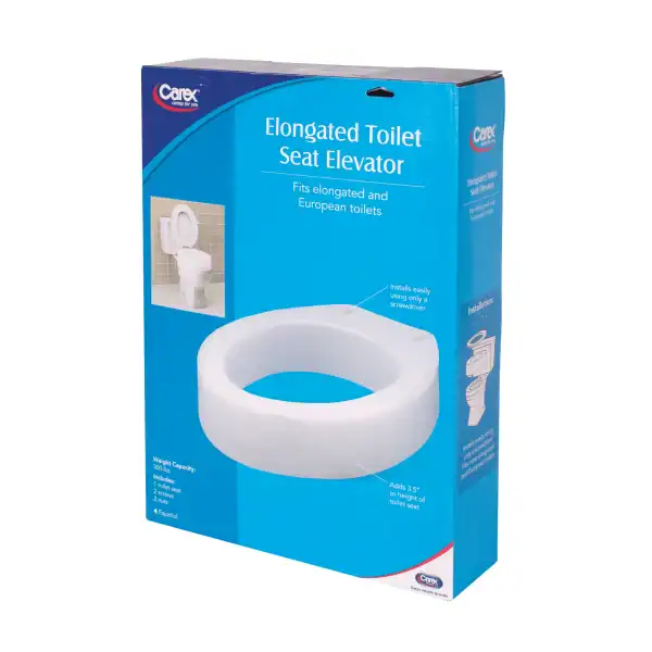 3.5” Elongated Raised Toilet Seat, by Carex - Image 7
