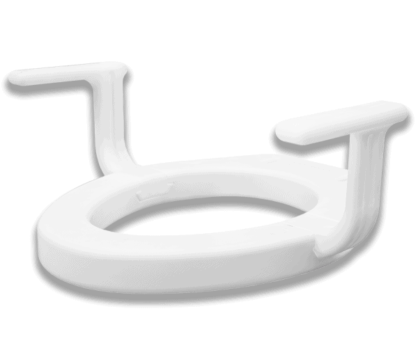 2" Elongated Raised Toilet Seat w/Handles, by Mobb