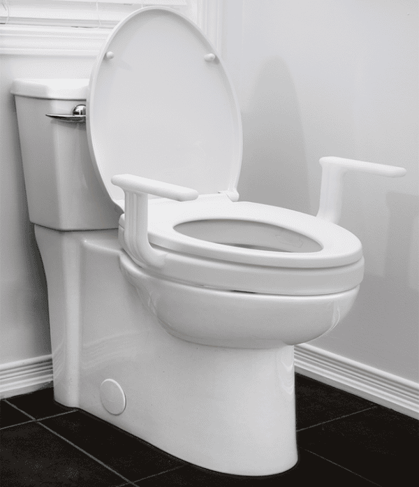 2" Elongated Raised Toilet Seat w/Handles, by Mobb - Image 2
