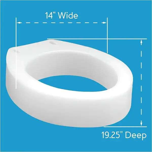 3.5” Standard Raised Toilet Seat, by Carex - Image 7