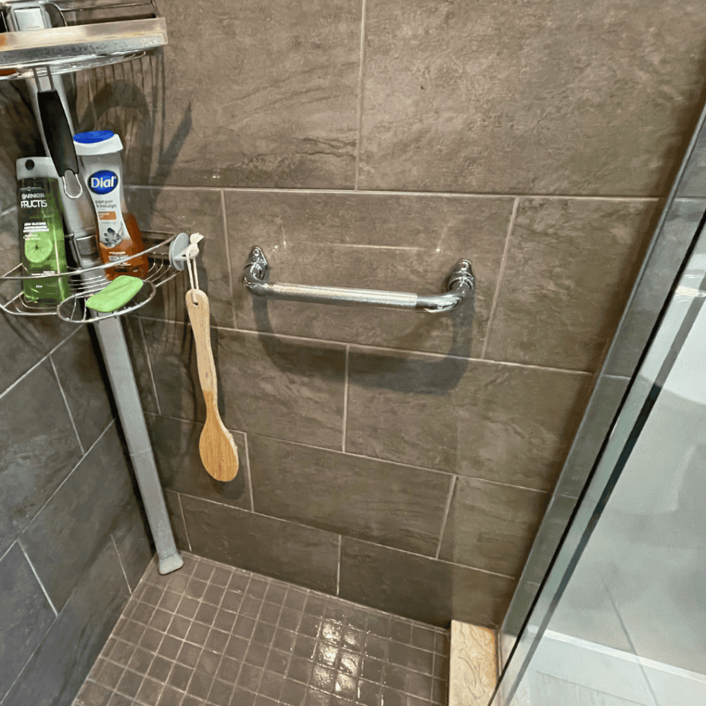 Shower Grab Bar Installation 2