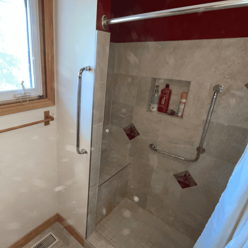 Shower Grab Bar Installation 5
