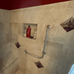 Shower Grab Bar Installation 7