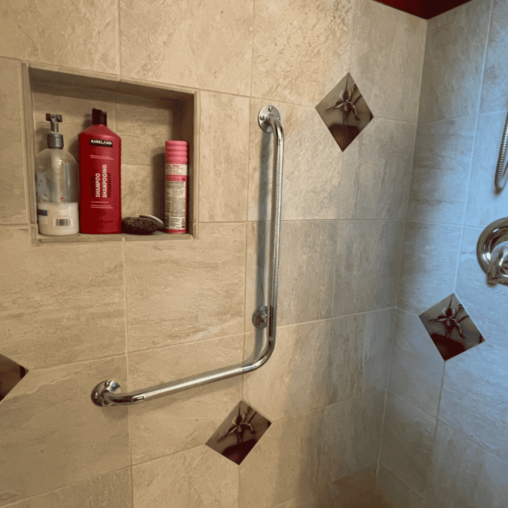 Shower Grab Bar Installation 9