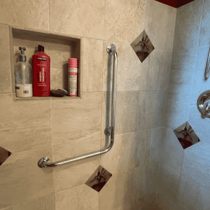 Shower Grab Bar Installation 9