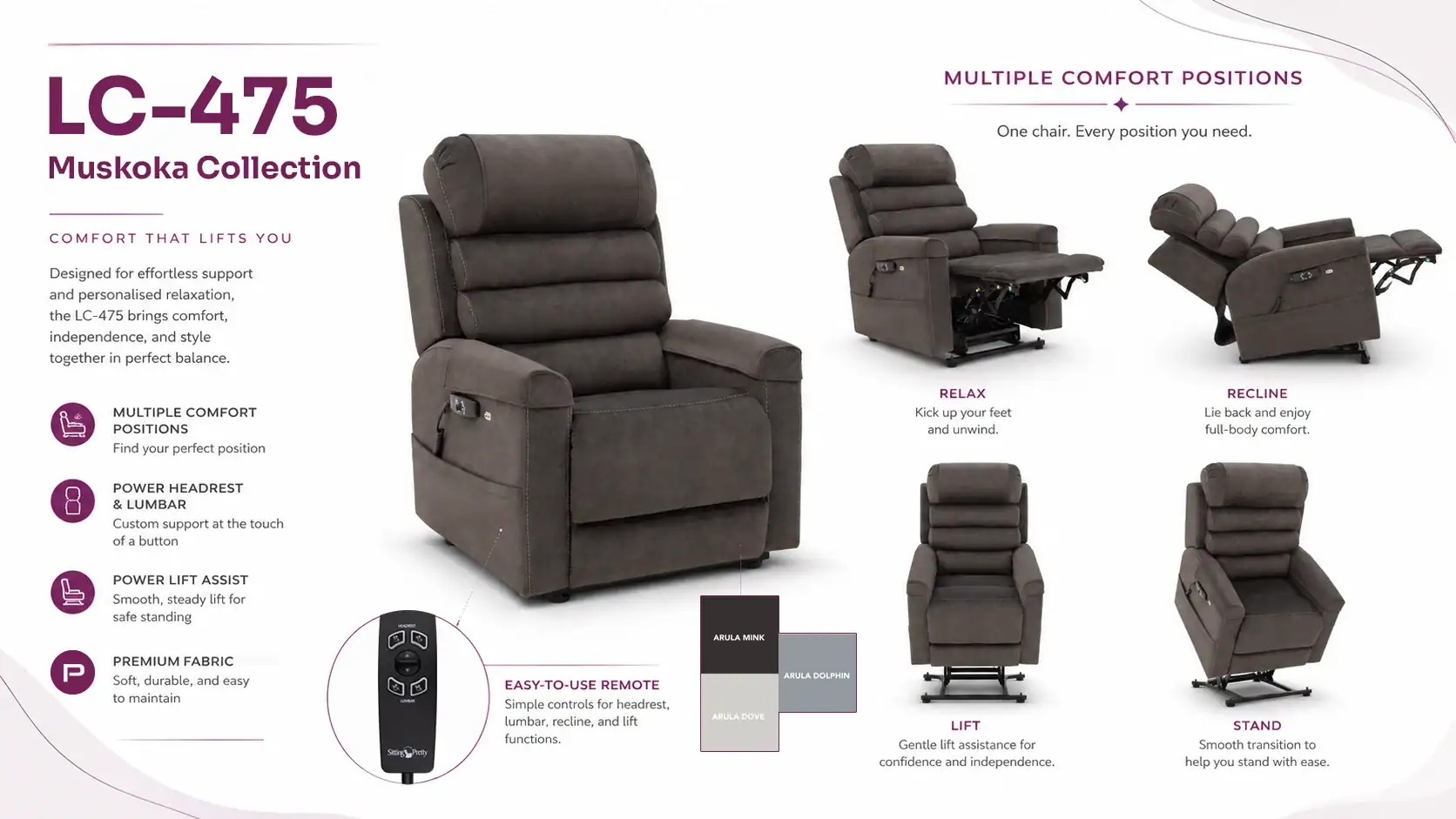 Muskoka Power Lift Chair - Pride Mobility - Image 2