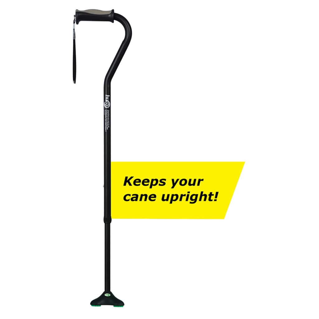 Hugo Ergonomic Offset Handle Cane with QuadPod Tip - Image 4